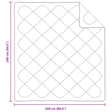 vidaXL Πάπλωμα Λευκό 240 x 220 x 4 εκ Πολυεστέρας