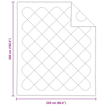 vidaXL Πάπλωμα Λευκό 260 x 220 x 4 εκ Πολυεστέρας