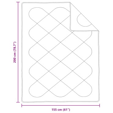 vidaXL Χειμερινό Παπλωματοθήκη 200 x 155 x 5 εκ. Χειμώνας Πολυεστέρας