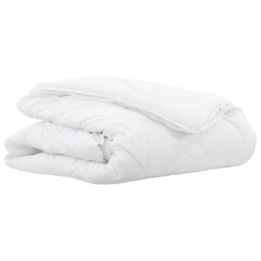 vidaXL Κουβέρτα 2 σε 1 Λευκό 135 x 200 cm Πολυεστέρας