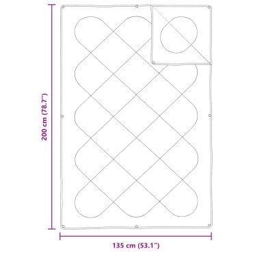 vidaXL Κουβέρτα 2 σε 1 Λευκό 135 x 200 cm Πολυεστέρας