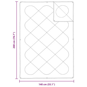 vidaXL Κουβέρτα 2 σε 1 Λευκό 200 x 140 x 10 εκ Πολυεστέρας