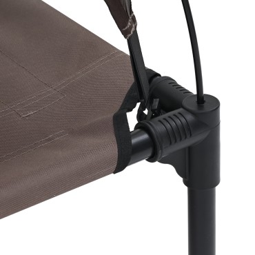 vidaXL Κρεβάτι Σκύλου Καφέ 76 x 62 x 70,5 εκ. Ατσάλι