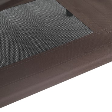 vidaXL Κρεβάτι Σκύλου Καφέ 76 x 62 x 70,5 εκ. Ατσάλι