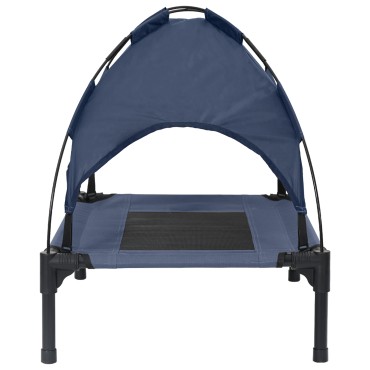 vidaXL Κρεβάτι Σκύλου Σκούρο μπλε 76 x 62 x 70,5 εκ. Ατσάλι
