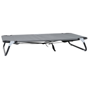 vidaXL Κρεβάτι Σκύλου Ανοιχτό γκρι 105 x 65 x 18 εκ. Ατσάλι