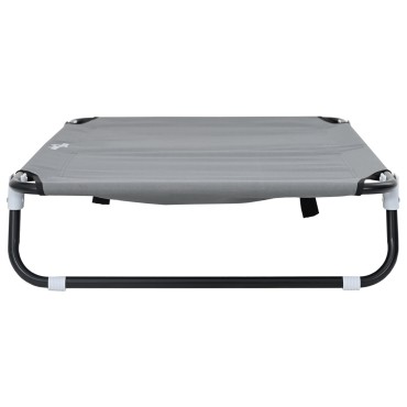vidaXL Κρεβάτι Σκύλου 105 x 65 x 18 εκ. Ατσάλι Ανοιχτό γκρι