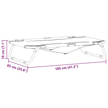 vidaXL Κρεβάτι Σκύλου 105 x 65 x 18 εκ. Ατσάλι Ανοιχτό γκρι