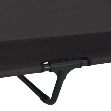 vidaXL Ανασηκωμένο Κρεβάτι Σκύλου Μαύρο 127 x 81 x 108 εκ.