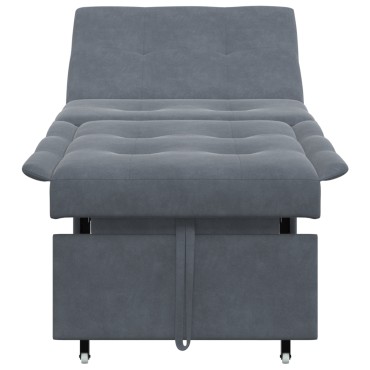 vidaXL Κρεβάτι καναπές Σκούρο Γκρι 194x67x82cm Βελούδο