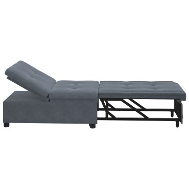 vidaXL Κρεβάτι καναπές Σκούρο Γκρι 194x67x82cm Βελούδο
