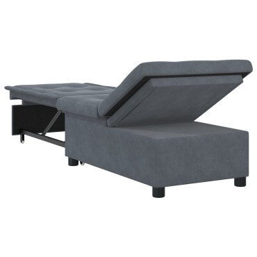 vidaXL Κρεβάτι καναπές Σκούρο Γκρι 194x67x82cm Βελούδο