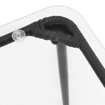 vidaXL Τραπέζι Κήπου Μαύρο 80x40x45cm συνθετικό ρατάν 1 τεμ.