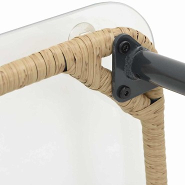 vidaXL Τραπέζι Κήπου Φυσικό 80x40x45cm συνθετικό ρατάν 1 τεμ.