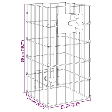 vidaXL Βρύση Γκαμπιόν 4 τμχ. Ασημί 25 x 25 x 50 cm