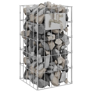 vidaXL Βρύση Γκαμπιόν 4 τμχ. Ασημί 25 x 25 x 50 cm