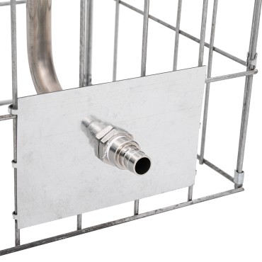 vidaXL Βρύση Γκαμπιόν Ασημί 25 x 25 x 100 cm Ανοξείδωτο ατσάλι