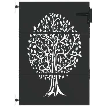 vidaXL Πύλη Κήπου Μαύρο 85 x 150 cm Ατσάλι με Επικάλυψη Πούδρας
