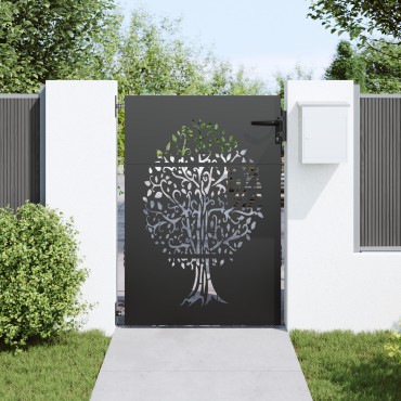 vidaXL Πύλη Κήπου 85 x 150 cm Ατσάλι με Επικάλυψη Πούδρας Κλειδώσιμο