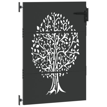 vidaXL Πύλη Κήπου 85 x 150 cm Ατσάλι με Επικάλυψη Πούδρας Κλειδώσιμο