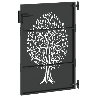 vidaXL Πύλη Κήπου 85 x 150 cm Ατσάλι με Επικάλυψη Πούδρας Κλειδώσιμο
