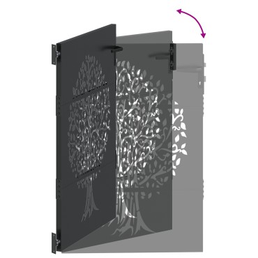 vidaXL Πύλη Κήπου 85 x 150 cm Ατσάλι με Επικάλυψη Πούδρας Κλειδώσιμο