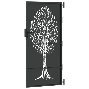 vidaXL Πύλη Κήπου 85 x 200 cm Ατσάλι με Επικάλυψη Πούδρας Κλειδώσιμο