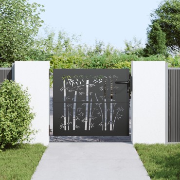 vidaXL Πύλη Κήπου 85 x 100 cm Ατσάλι με Επικάλυψη Πούδρας Κλειδώσιμο