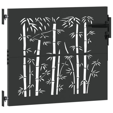 vidaXL Πύλη Κήπου 85 x 100 cm Ατσάλι με Επικάλυψη Πούδρας Κλειδώσιμο