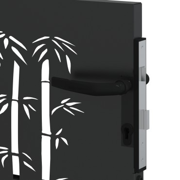 vidaXL Πύλη Κήπου 85 x 100 cm Ατσάλι με Επικάλυψη Πούδρας Κλειδώσιμο