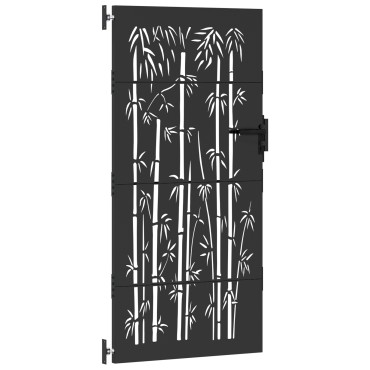 vidaXL Πύλη Κήπου Μαύρο 85 x 200 cm Ατσάλι με Επικάλυψη Πούδρας