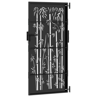 vidaXL Πύλη Κήπου Μαύρο 85 x 200 cm Ατσάλι με Επικάλυψη Πούδρας