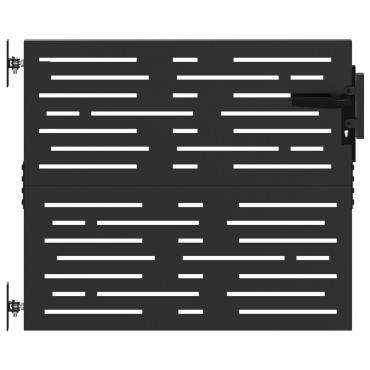 vidaXL Πύλη Κήπου Μαύρο 85 x 100 cm Ατσάλι με Επικάλυψη Πούδρας
