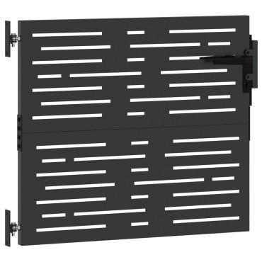 vidaXL Πύλη Κήπου Μαύρο 85 x 100 cm Ατσάλι με Επικάλυψη Πούδρας