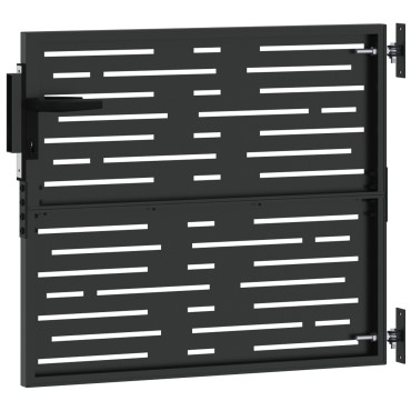 vidaXL Πύλη Κήπου Μαύρο 85 x 100 cm Ατσάλι με Επικάλυψη Πούδρας