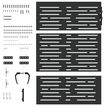 vidaXL Πύλη Κήπου 85 x 125 cm Ατσάλι με Επικάλυψη Πούδρας Κλειδώσιμο
