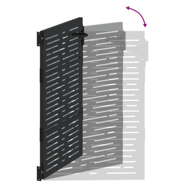 vidaXL Πύλη Κήπου 85 x 125 cm Ατσάλι με Επικάλυψη Πούδρας Κλειδώσιμο