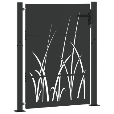 vidaXL Πύλη Κήπου 110 x 130 cm Ατσάλι με Επικάλυψη Πούδρας Κλειδώσιμο