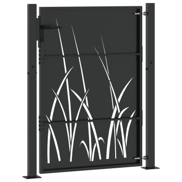 vidaXL Πύλη Κήπου 110 x 130 cm Ατσάλι με Επικάλυψη Πούδρας Κλειδώσιμο