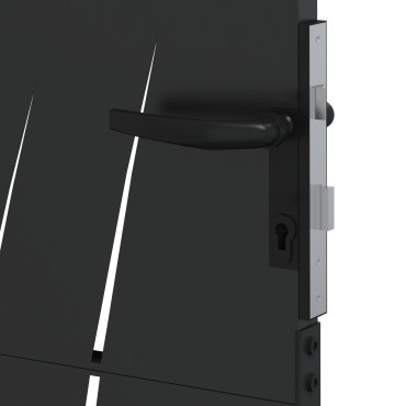 vidaXL Πύλη Κήπου 110 x 130 cm Ατσάλι με Επικάλυψη Πούδρας Κλειδώσιμο