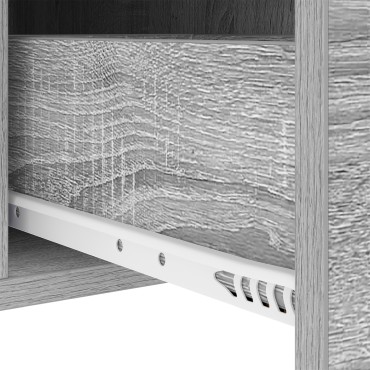 vidaXL Κομοδίνο Γκρίζο Σονομα 30x48x61cm Επεξεργασμένο Ξύλο 1 τεμ.