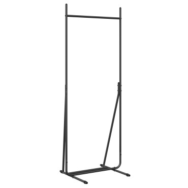 vidaXL Ράφι Ρούχων Μαύρο 62 x 48 x 158 εκ. Ατσάλι