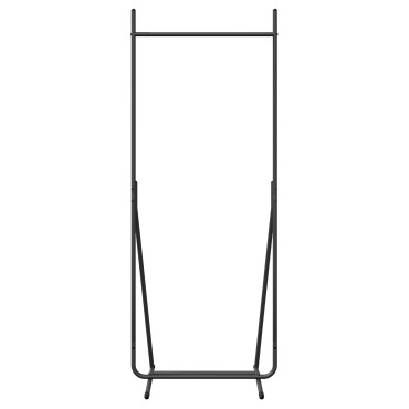 vidaXL Ράφι Ρούχων Μαύρο 62 x 48 x 158 εκ. Ατσάλι