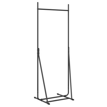 vidaXL Ράφι Ρούχων Μαύρο 62 x 48 x 158 εκ. Ατσάλι