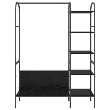 vidaXL Ράφι Ρούχων Μαύρο 120 x 44 x 160 εκ Επεξεργασμένο Ξύλο