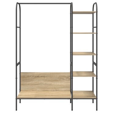 vidaXL Ράφι Ρούχων Καφέ Ξύλο Δρυός 120 x 44 x 160 εκ