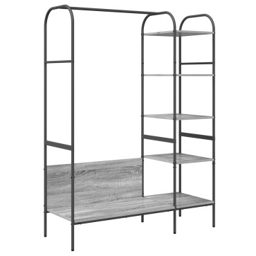 vidaXL Ράφι Ρούχων Γκρι 120 x 44 x 160 εκ Επεξεργασμένο Ξύλο