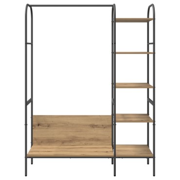 vidaXL Ράφι Ρούχων Μπεζ 120 x 44 x 160 εκ Επεξεργασμένο Ξύλο