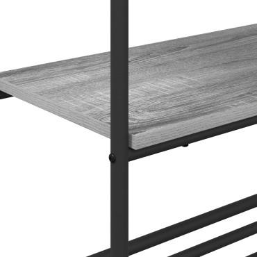 vidaXL Ράφι Ρούχων Γκρι sonoma 60 x 30 x 171 εκ Επεξεργασμένο Ξύλο