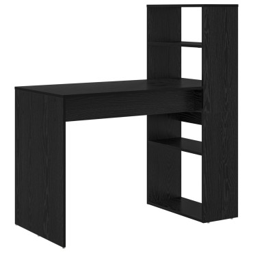 vidaXL Γραφείο Μαύρη Οξυά Επεξεργασμένο Ξύλο 113x54x120cm 1 τεμ.